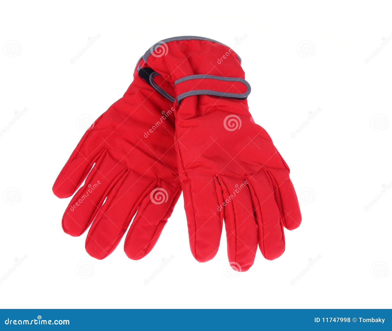 Winter red ski gloves stock photo. Image of equipment 11747998