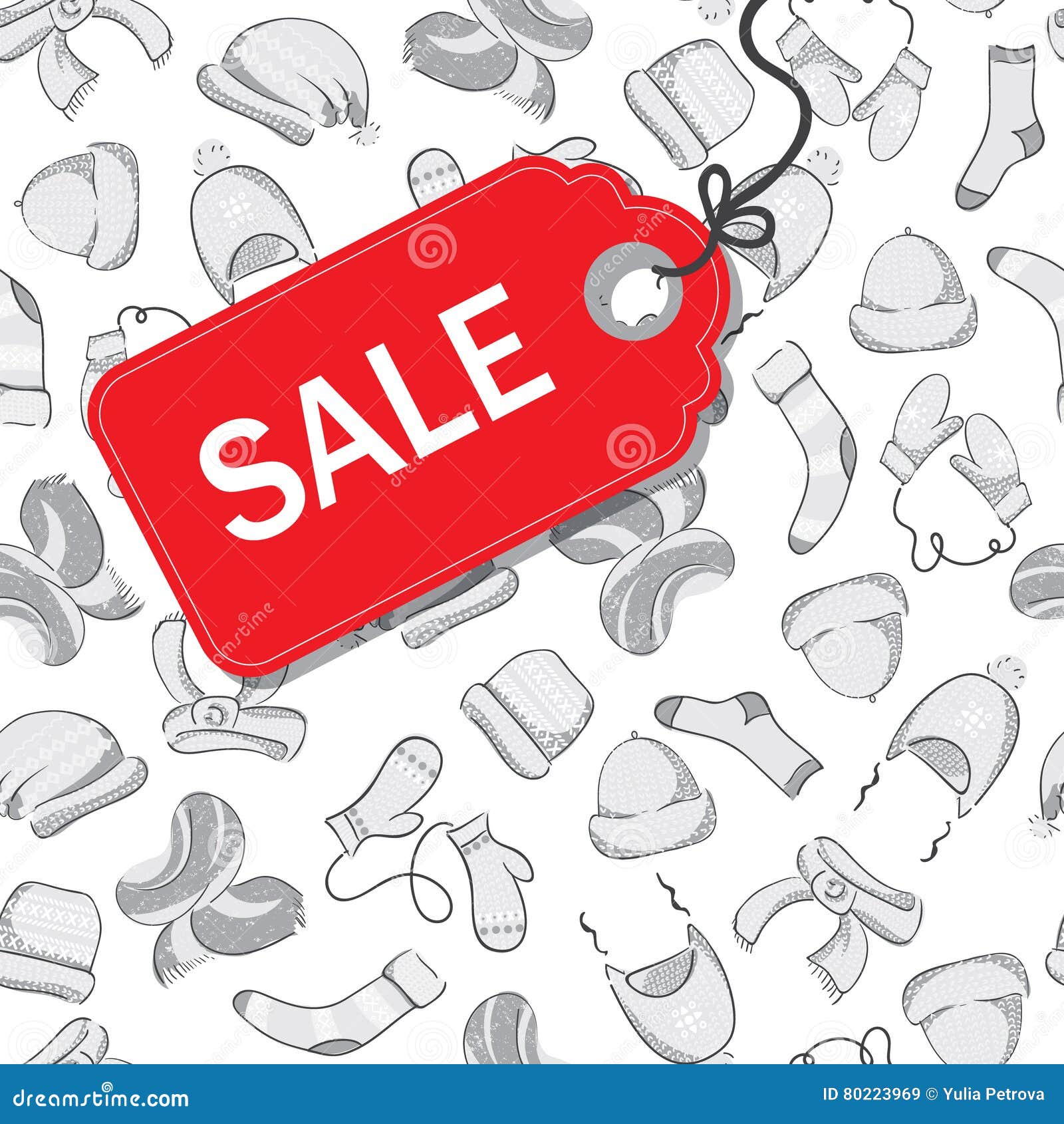 Winter Sale Shopping Concept. Stock Vector - Illustration of fabric ...