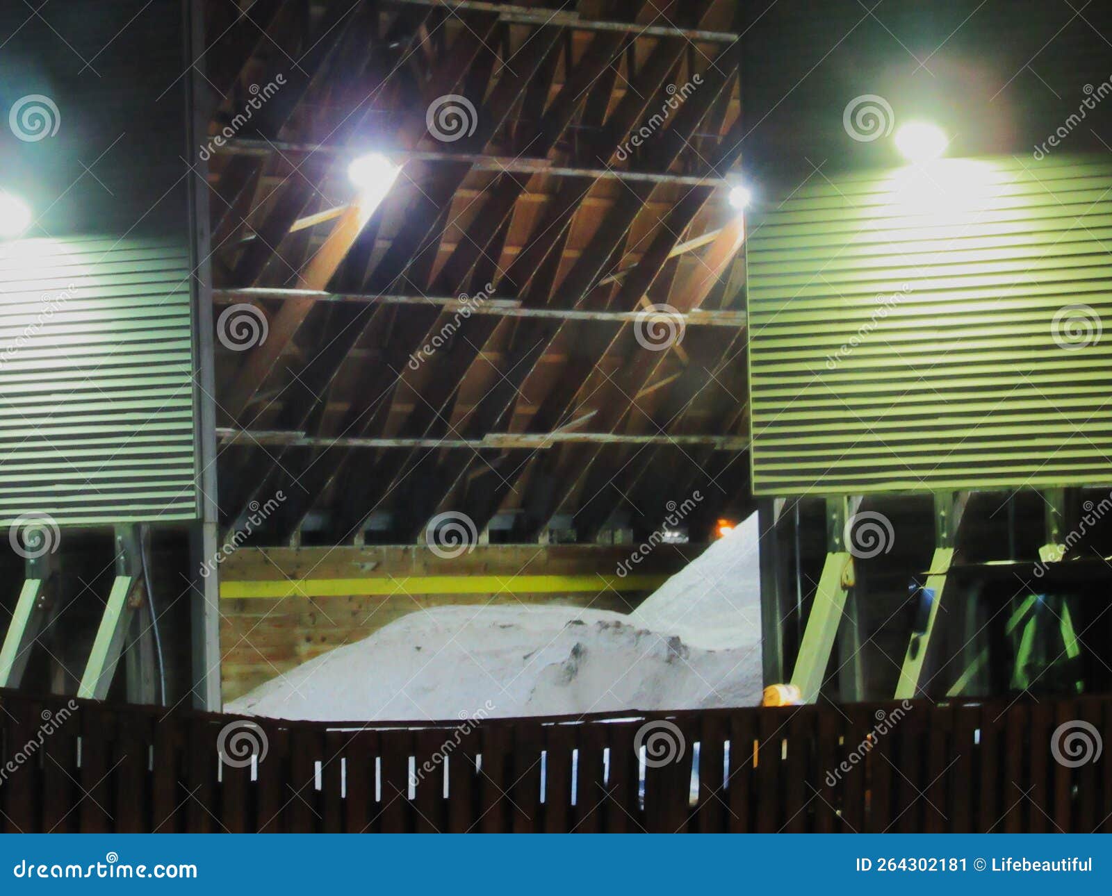 Salt barn stock image. Image of ceiling, reflection 264302181