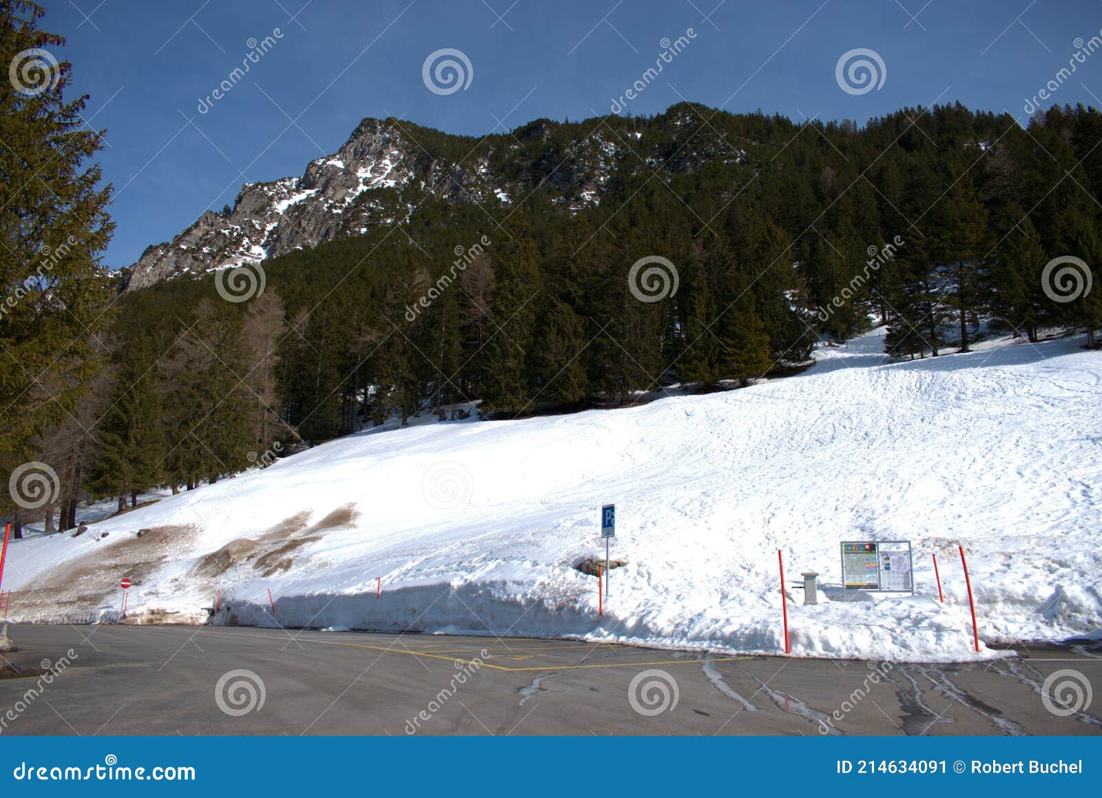 Winter Scenery in the Alps in Liechtenstein 19.2.2021 Stock Image ...