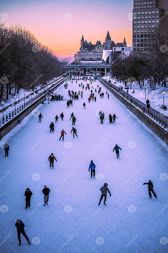 Winter Scenery, Rideau Canal Skateway, Fairmont Chateau Laurier, Ottawa