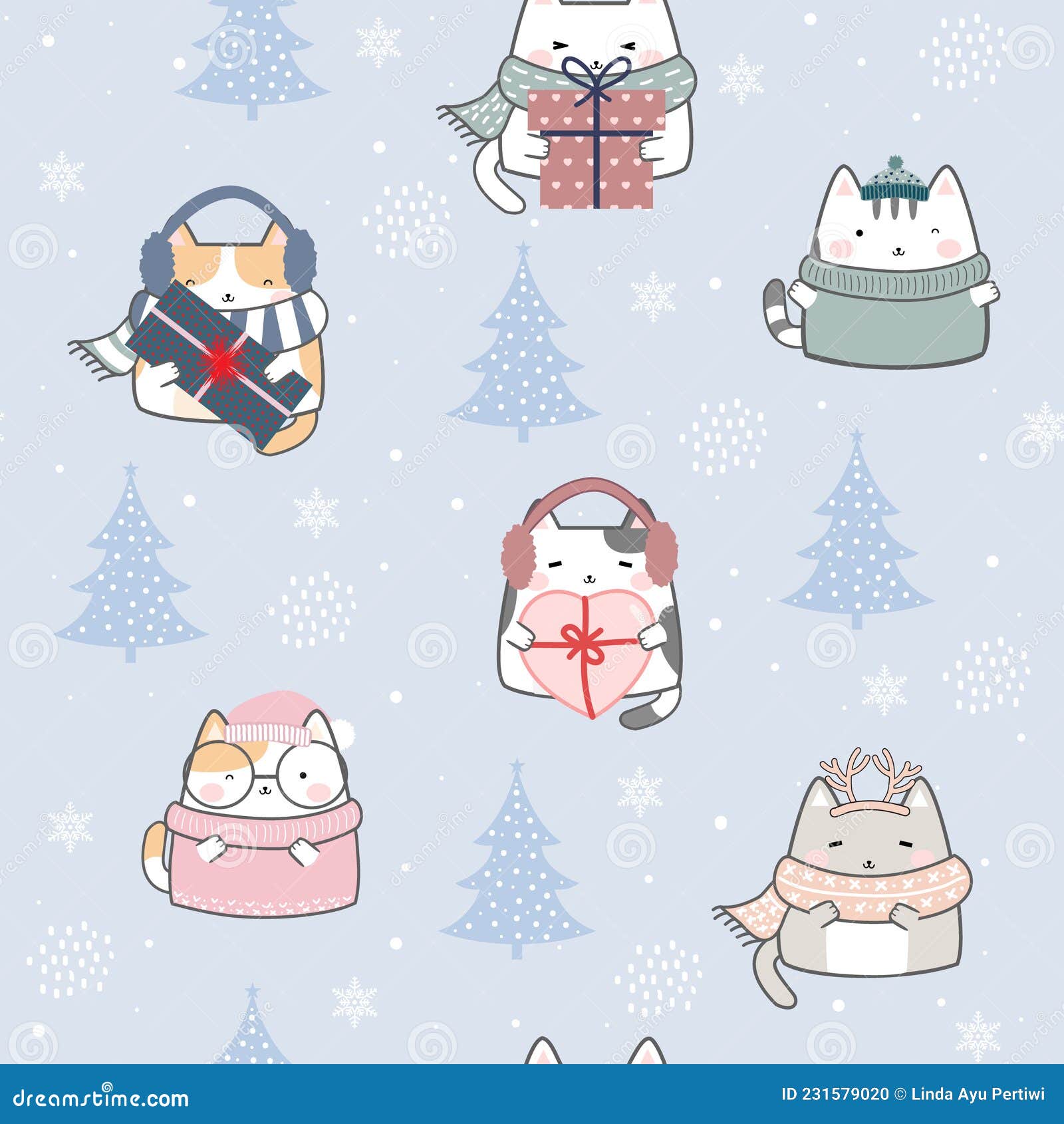 Merry Christmas Xmas cats kittens Fabric  Christmas cats Merry christmas  cat Cute christmas wallpaper
