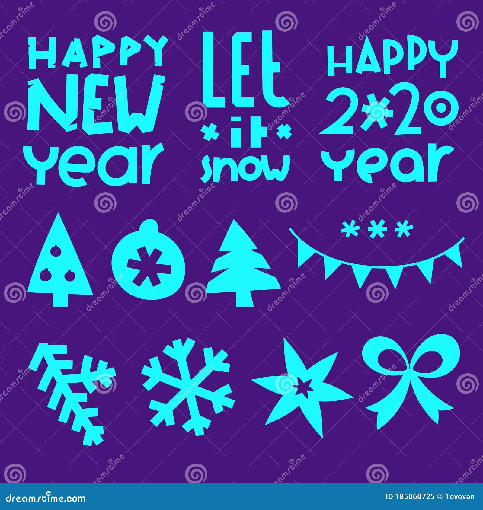 Winter Season Holidays Elements Stock Vector Illustration of