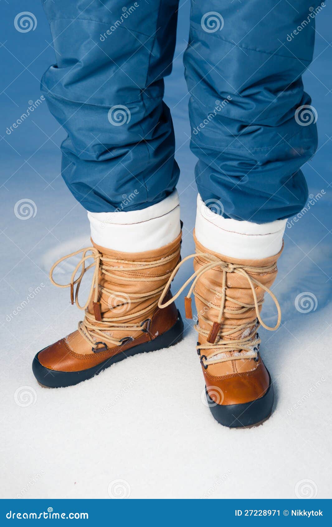 Winter shoes in snow stock image. Image of foot, hike 27228971
