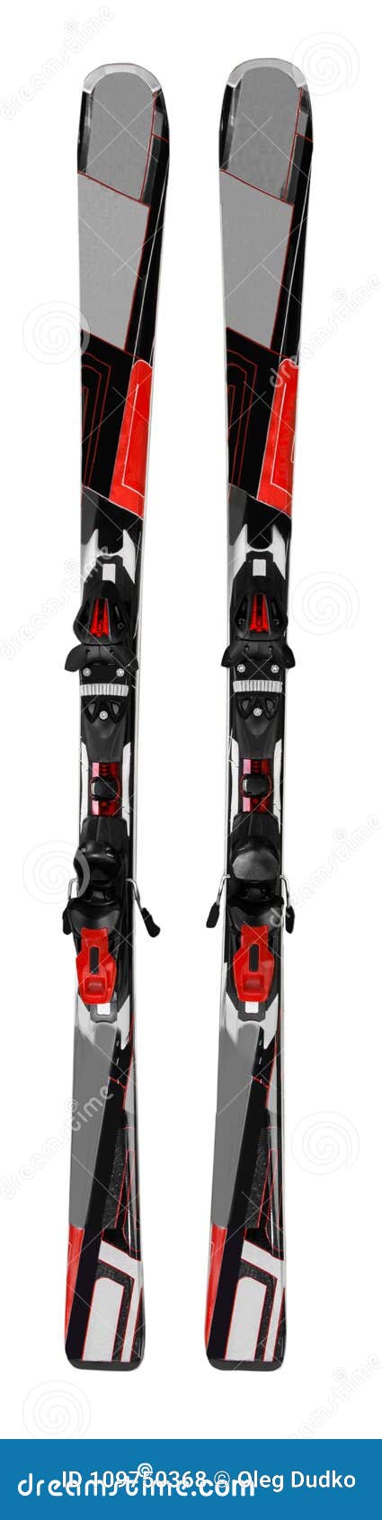 pair of black skis - 