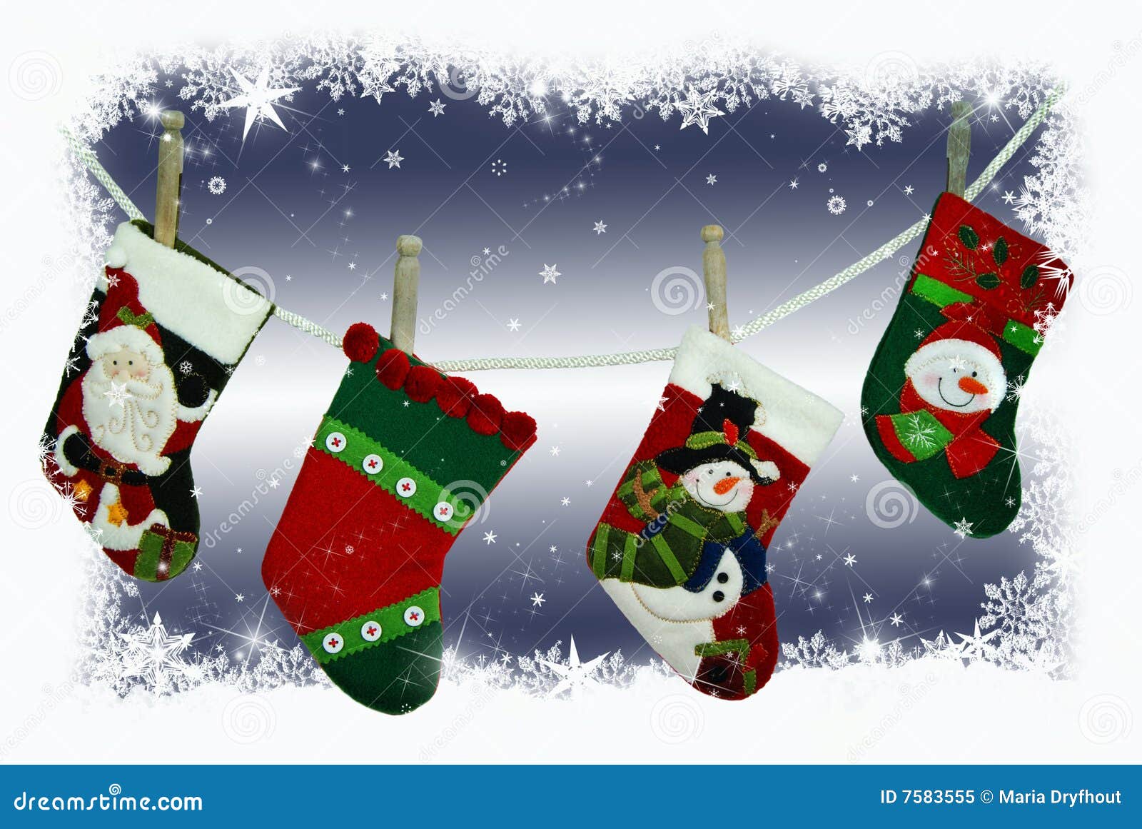 Winter Socks stock illustration. Illustration of wooden - 7583555