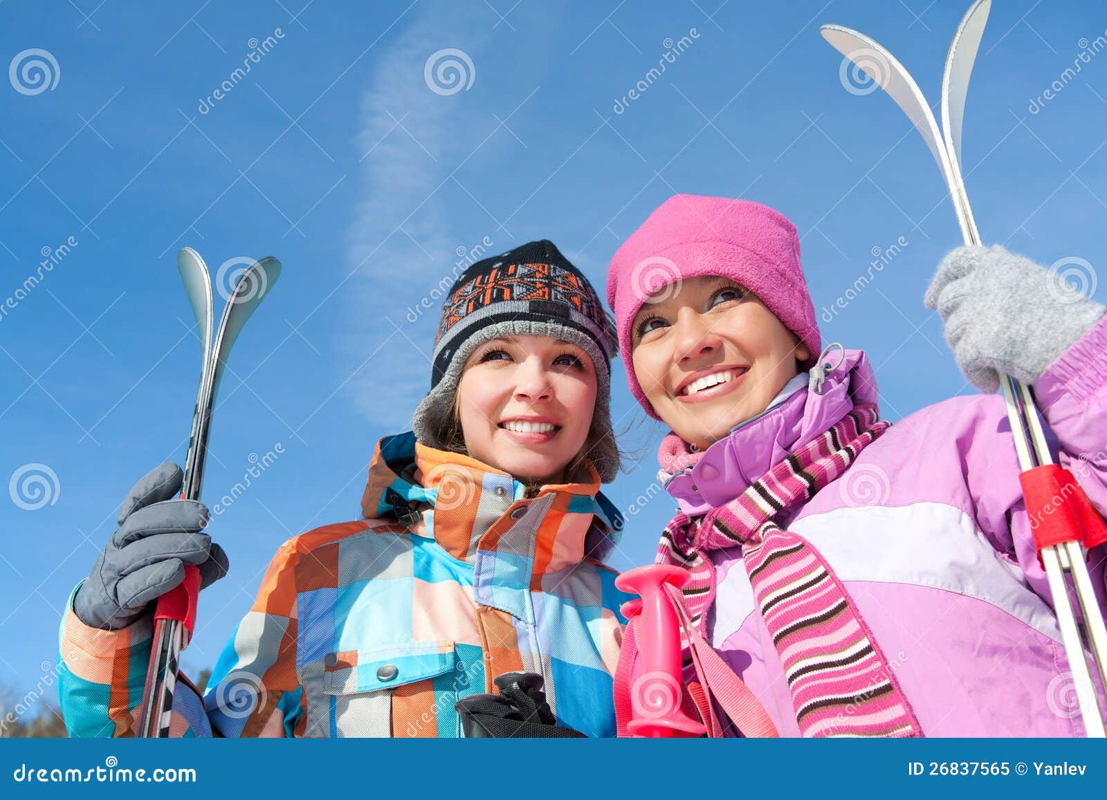 Winter sport stock image. Image of group, sister, cheerful 26837565