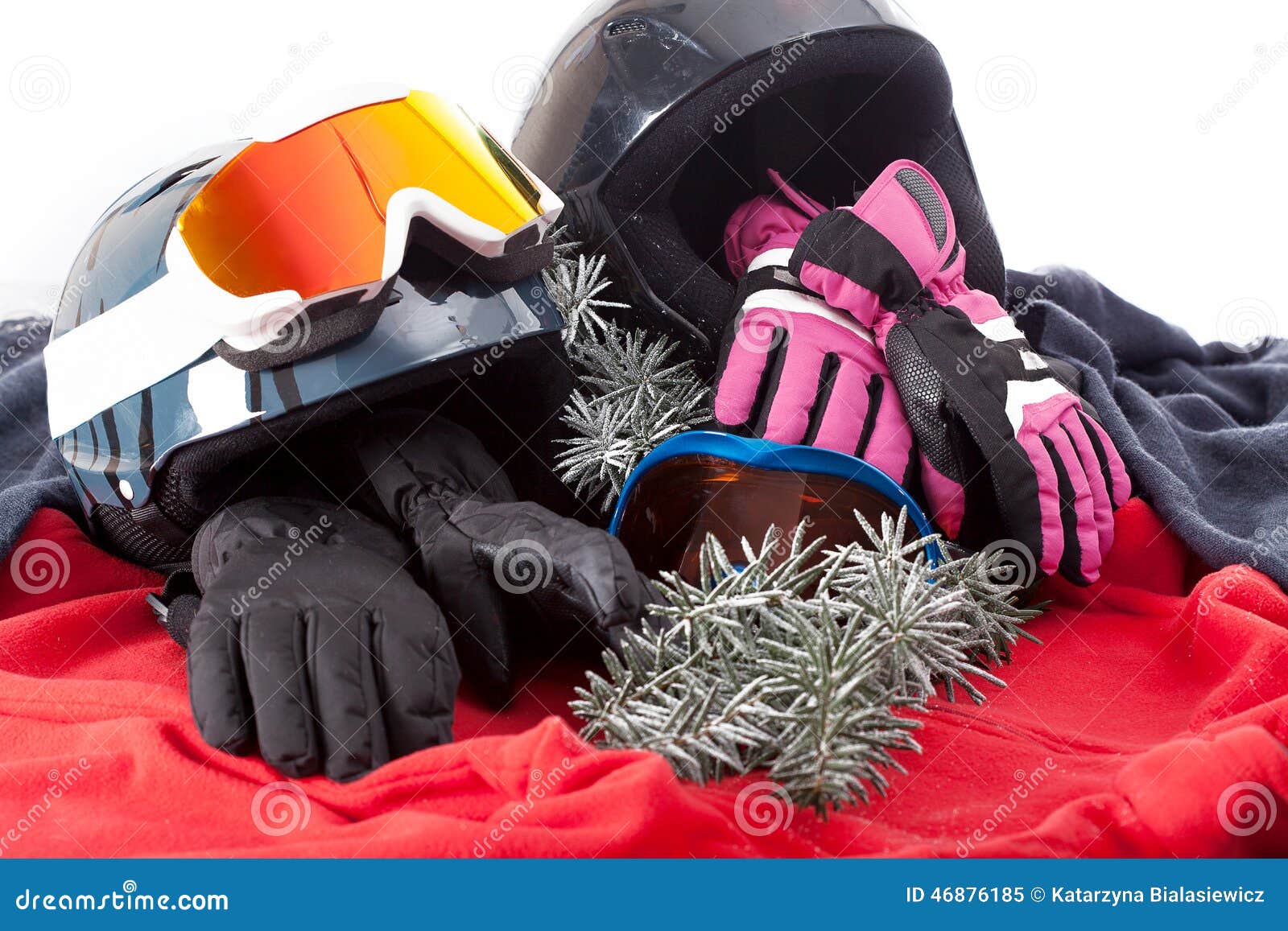 Winter Sports Equipment Composition Horizontal 46876185 