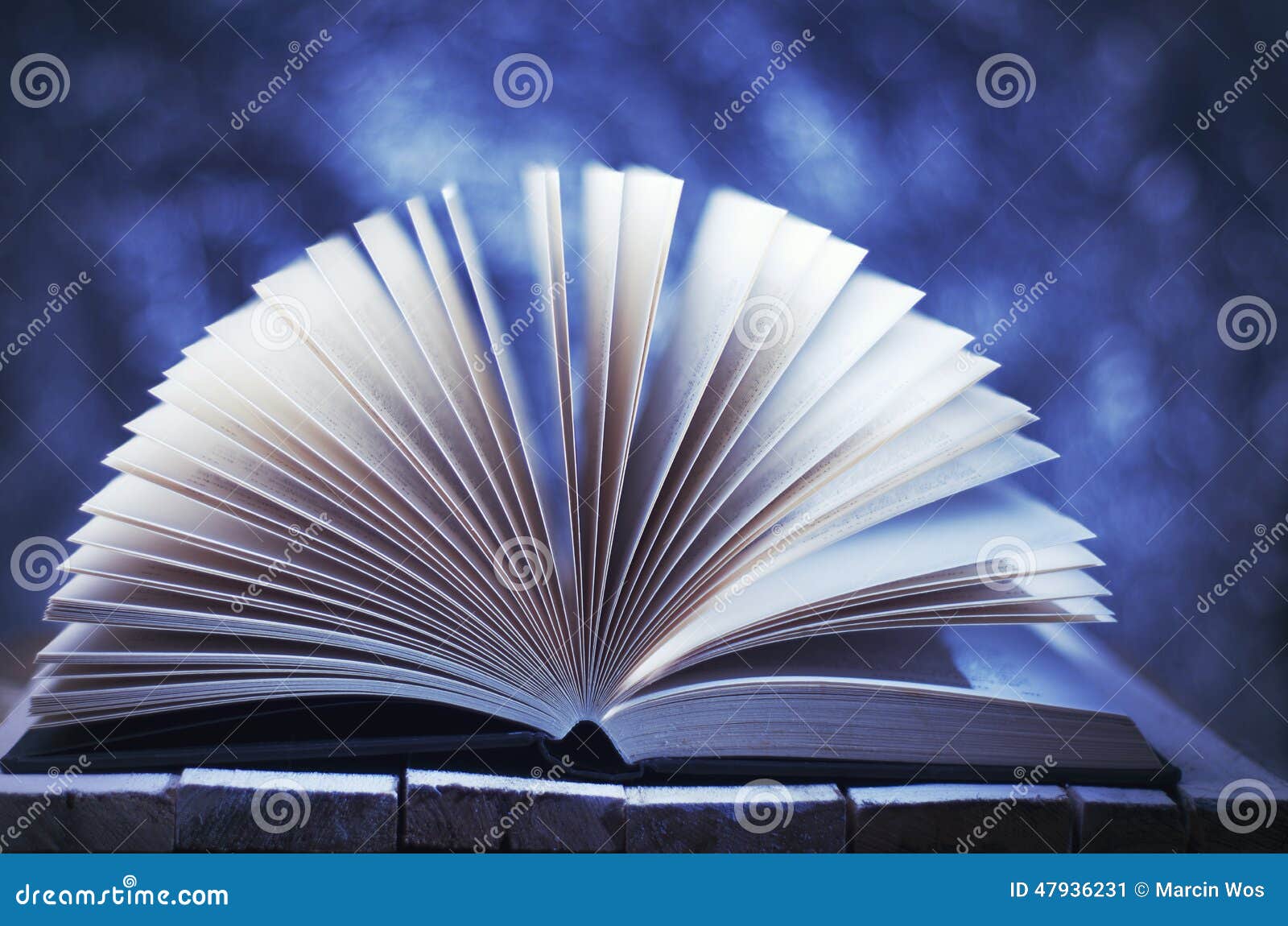 Winter Story, Book on Blue Vibrant Background. Stock Image Image of background, knowledge