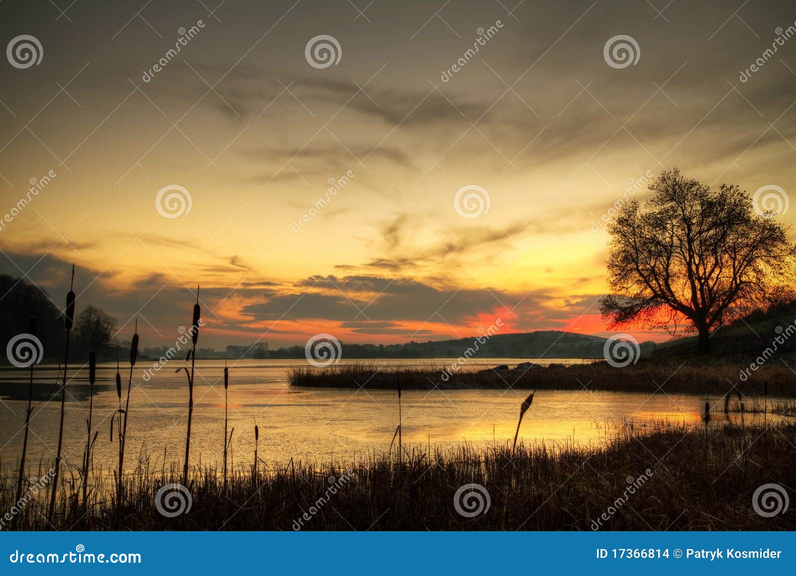 Winter sunset in Ireland stock photo. Image of range - 17366814