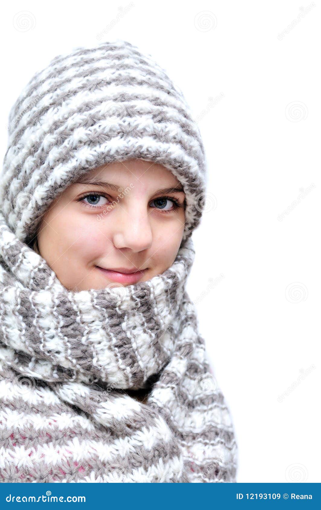 Winter teenage girl stock image. Image of nice, warm - 12193109