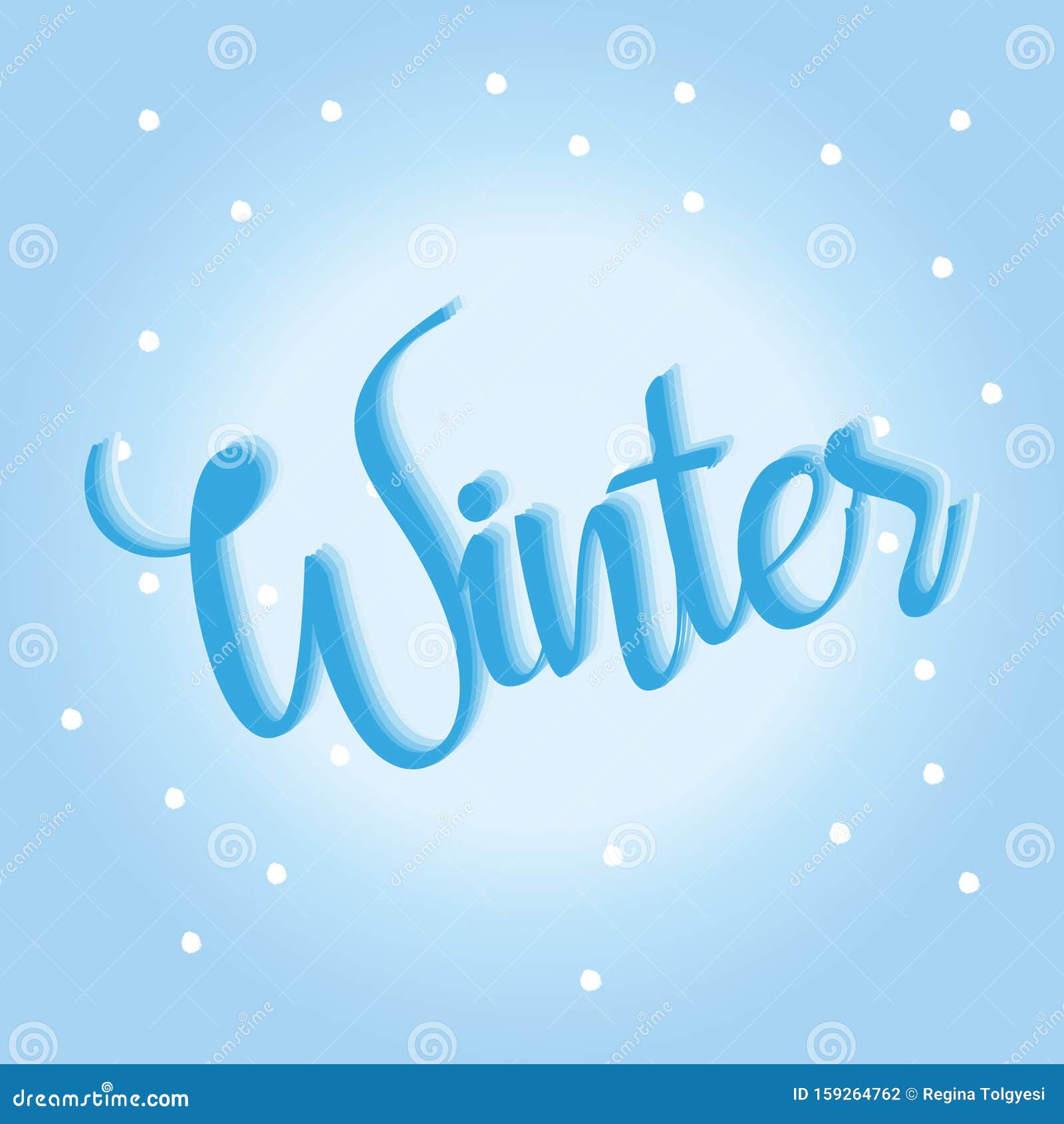 winter text and christmas greeting card template with text on snowfall patterned lightblue background