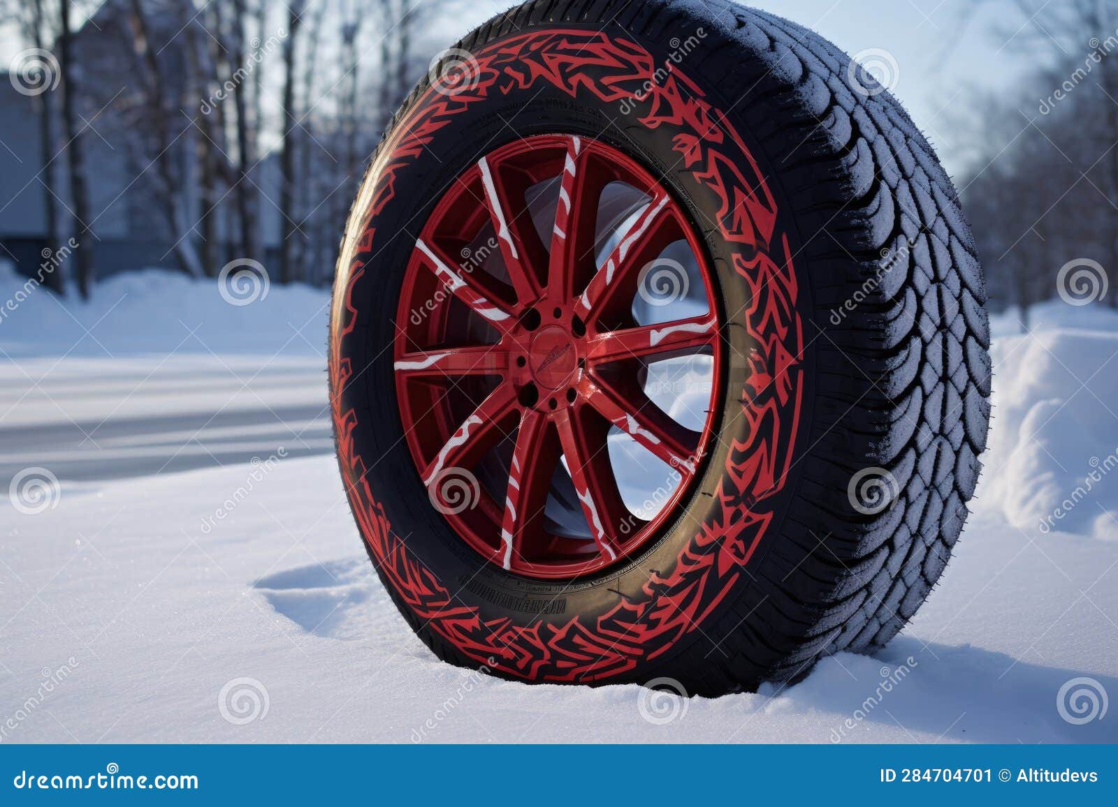 Winter Tires with Snowflake Symbol on the Sidewall Stock Illustration Illustration of symbol