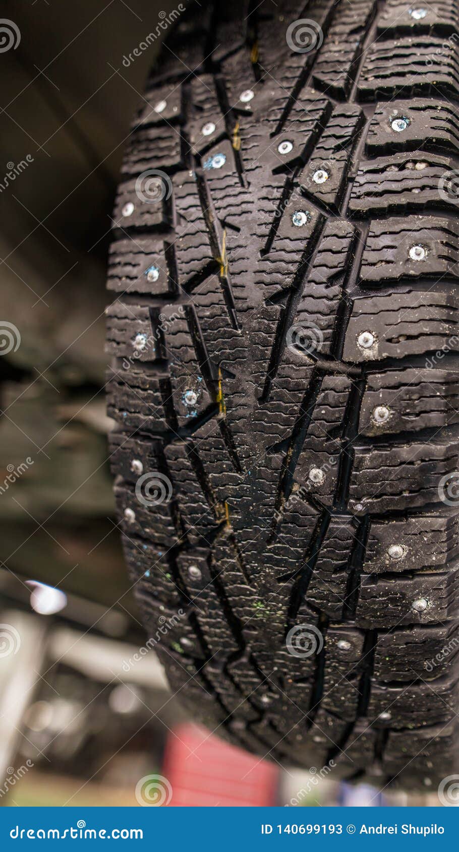 Winter Tires on Wheels in the Stock Image Image of