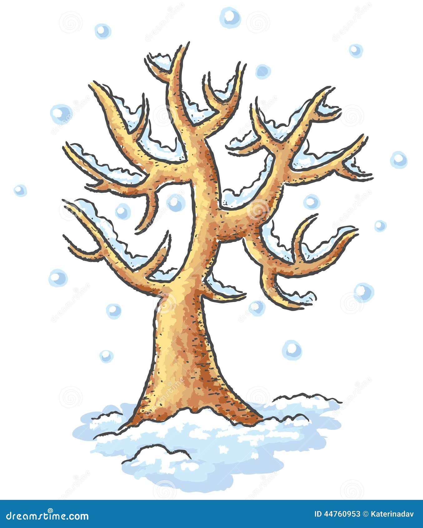 Arbre Hiver Dessin Couleur L Arbre Hiver Dessin Couleur L