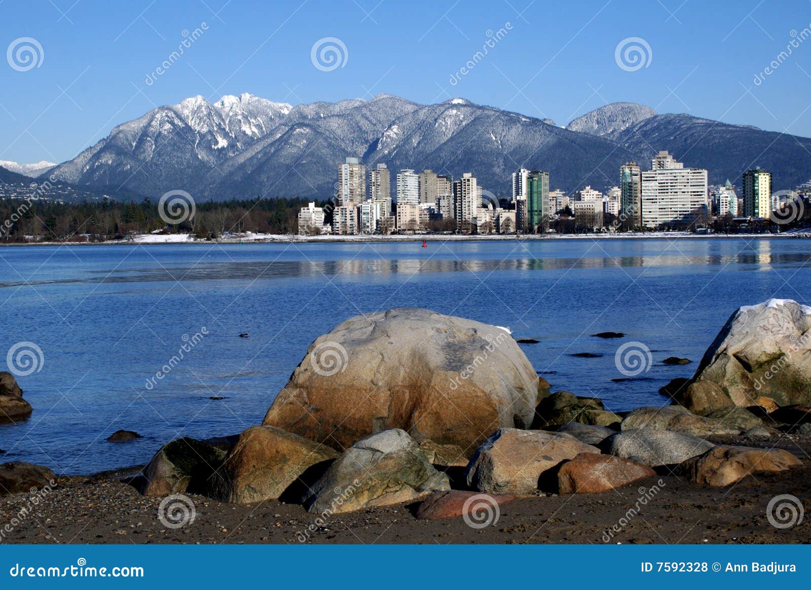 Winter in Vancouver stock photo. Image of mountains, coast 7592328