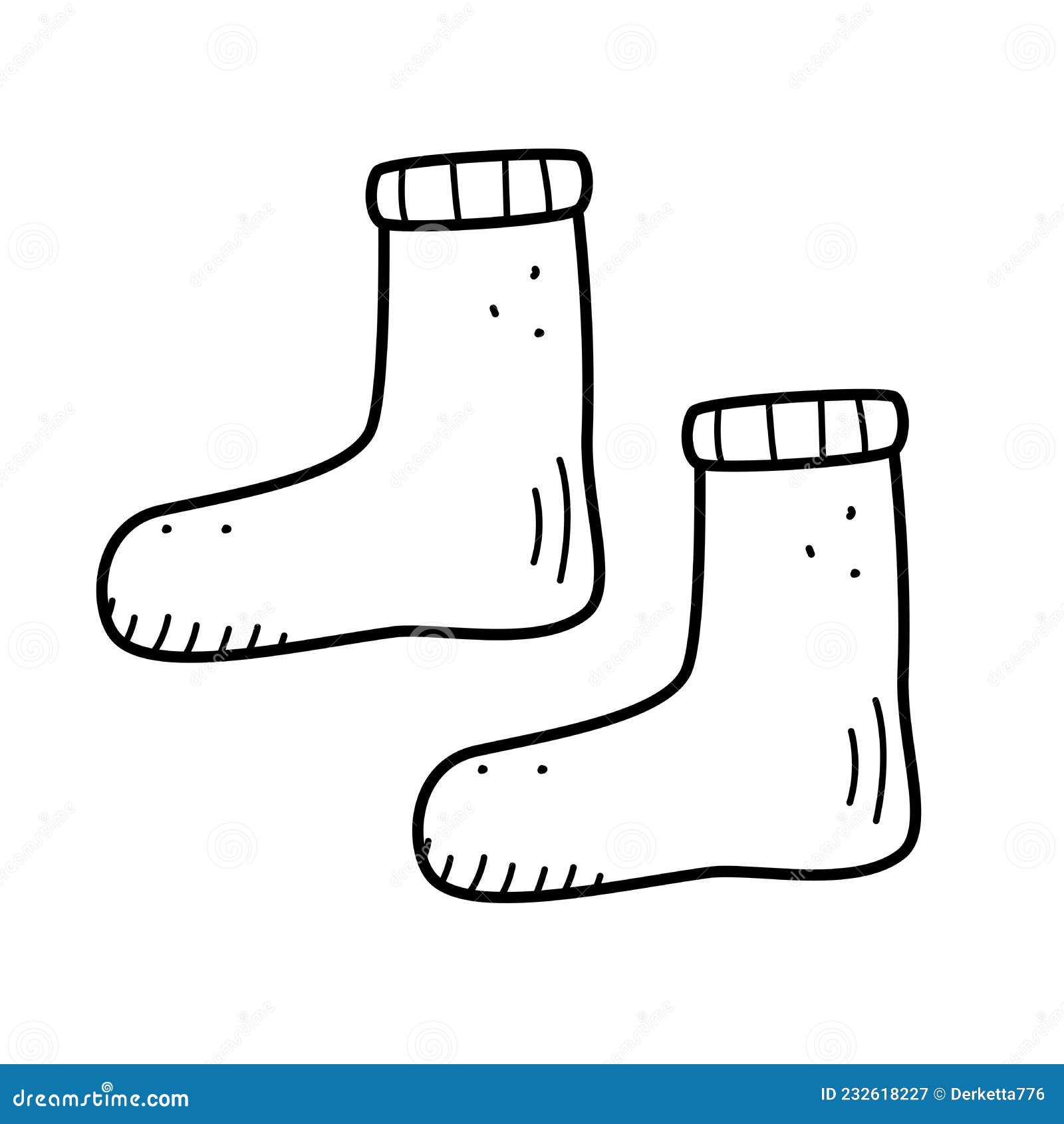 Winter Warm Socks Wool Felt Boots, Cartoon Vector Illustration of ...