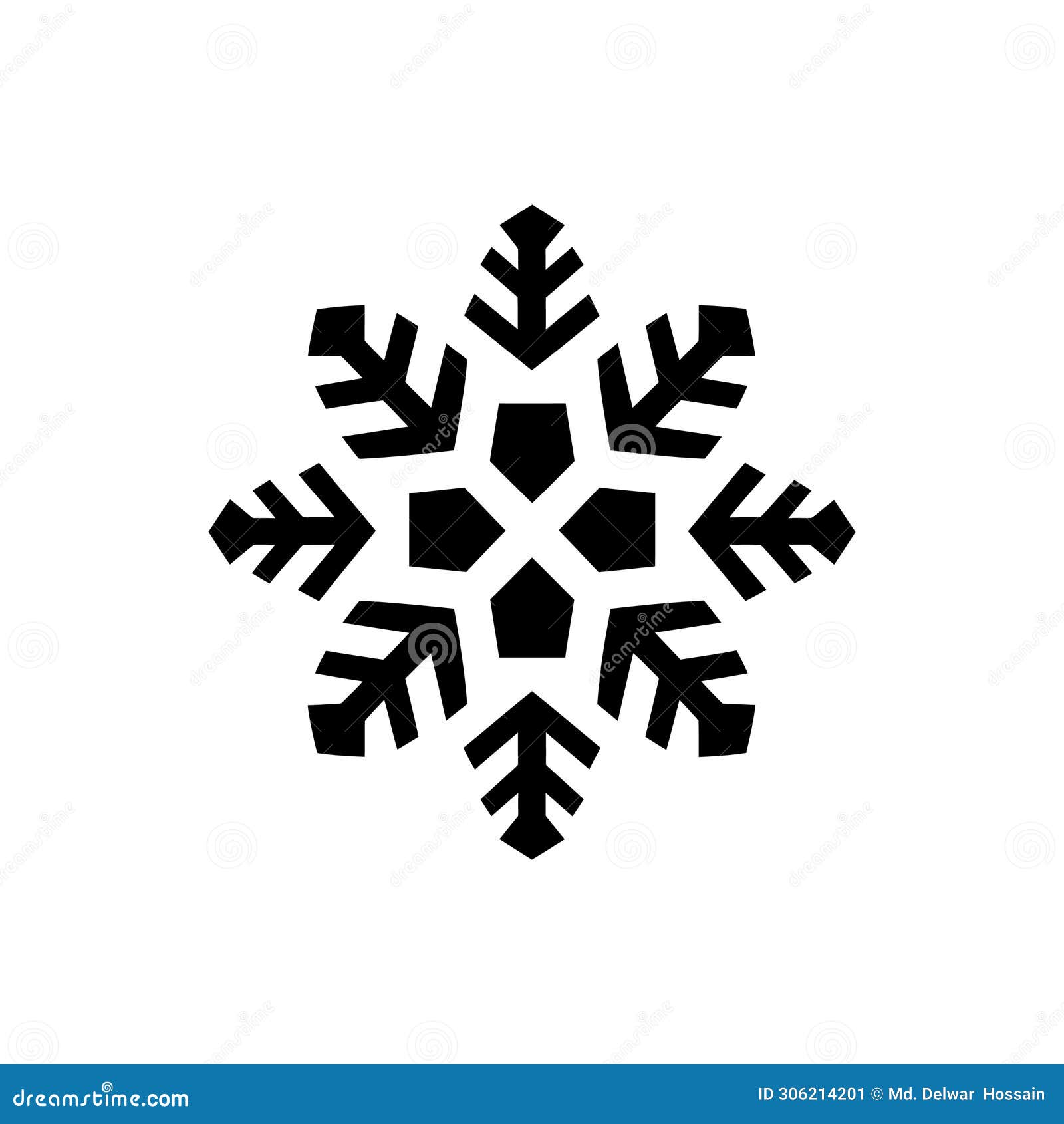 winter wonder snowflake icon