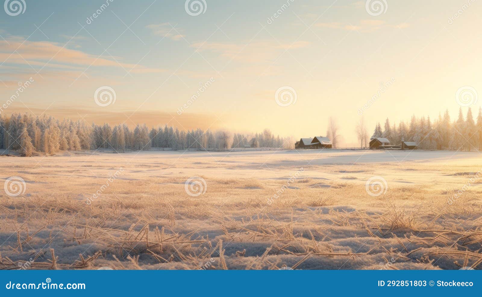 winter wonderland: a scenic view of a snow-covered field in rural finland