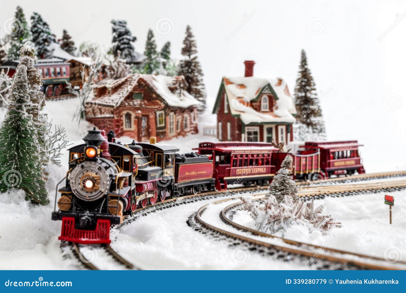 winter wonderland toy train setup