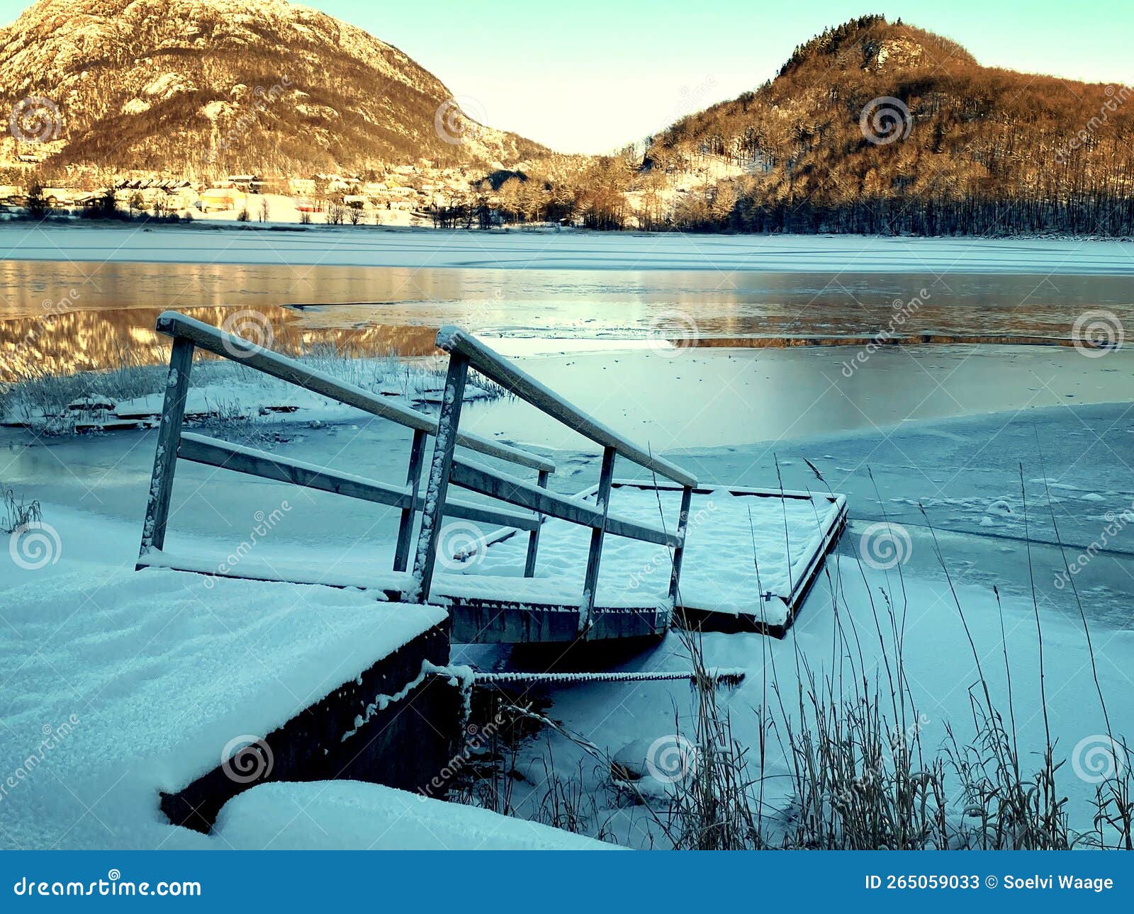 Evning a Winterday in Norway. Mindfullness, Nice and Cold Stock Image