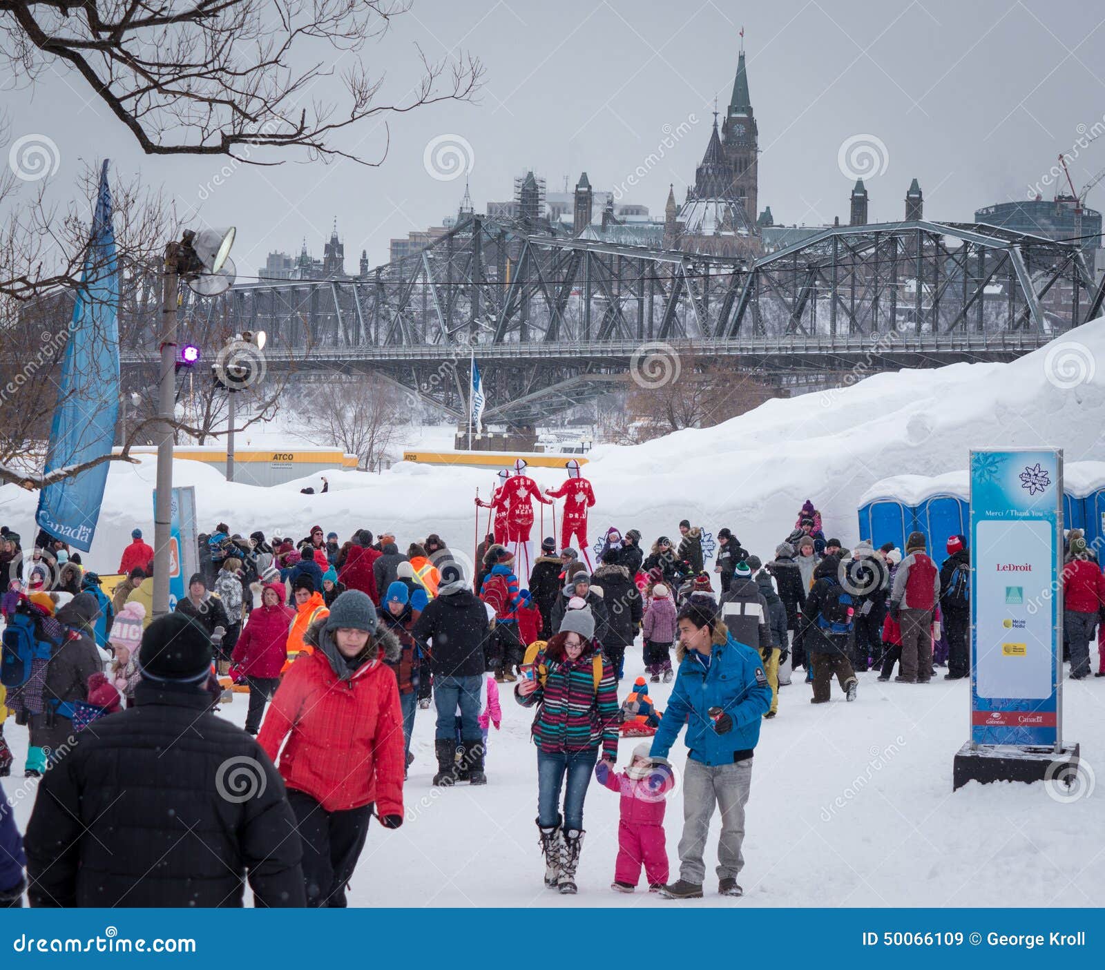 Winterlude Ottawa Gatineau 2015 Editorial Stock Image Image of