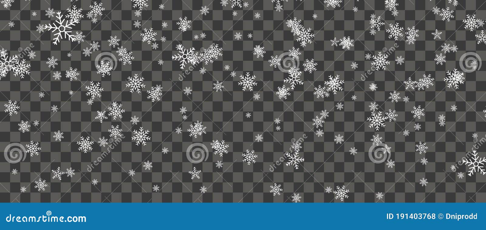 snowfall and falling snowflakes