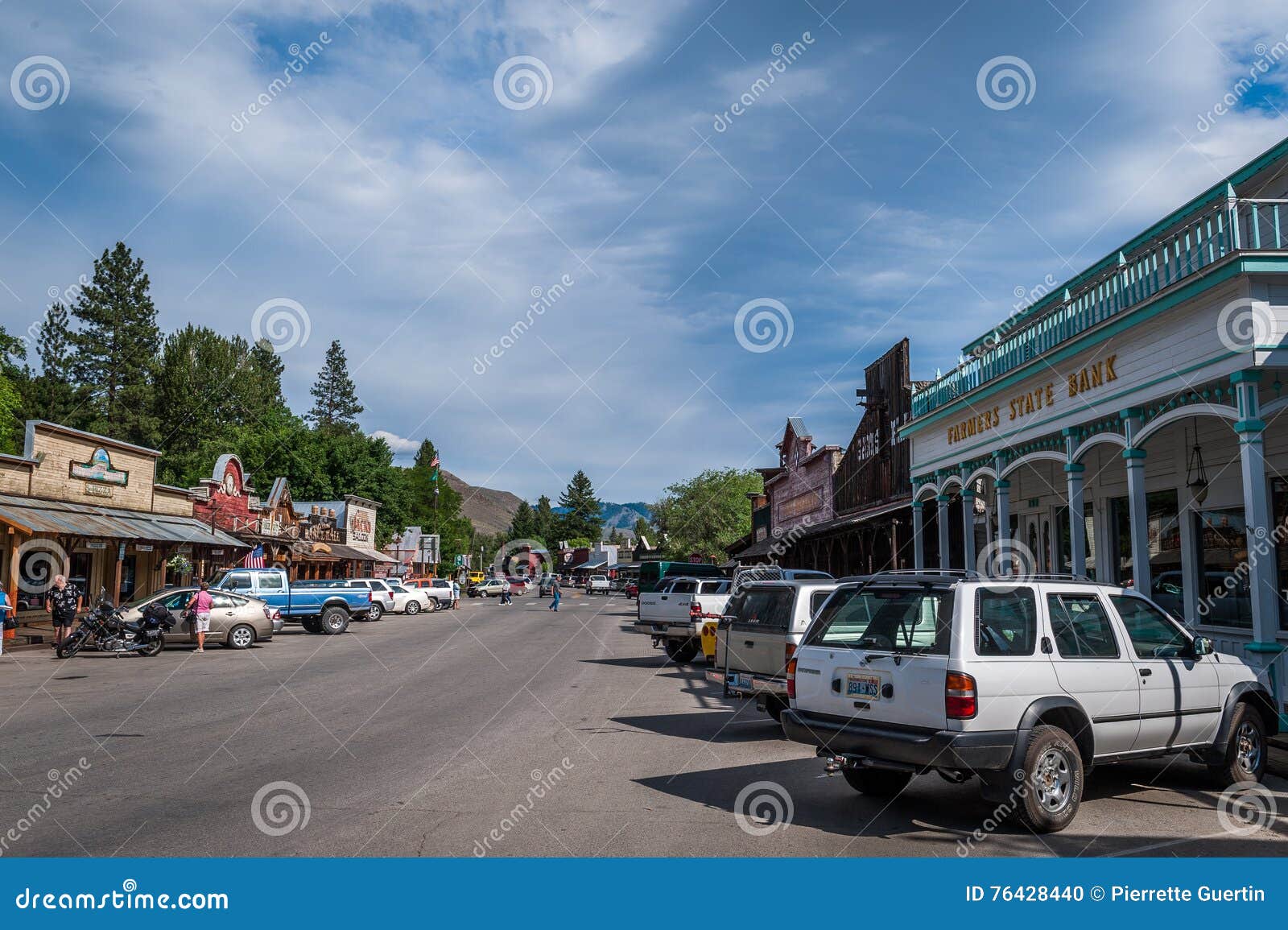 Winthrop Main Street imagen editorial. Imagen de recorrido 76428440