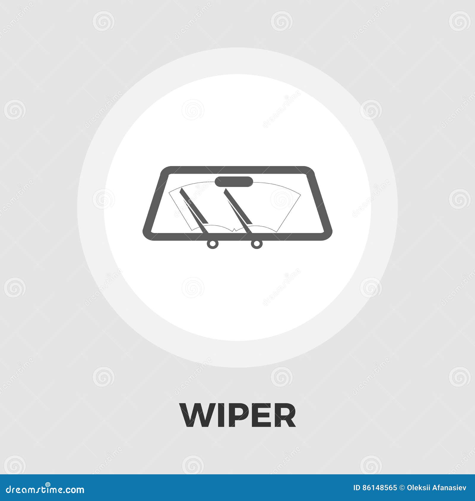 Wiper Car Icon Flat Cartoon Vector 86148565
