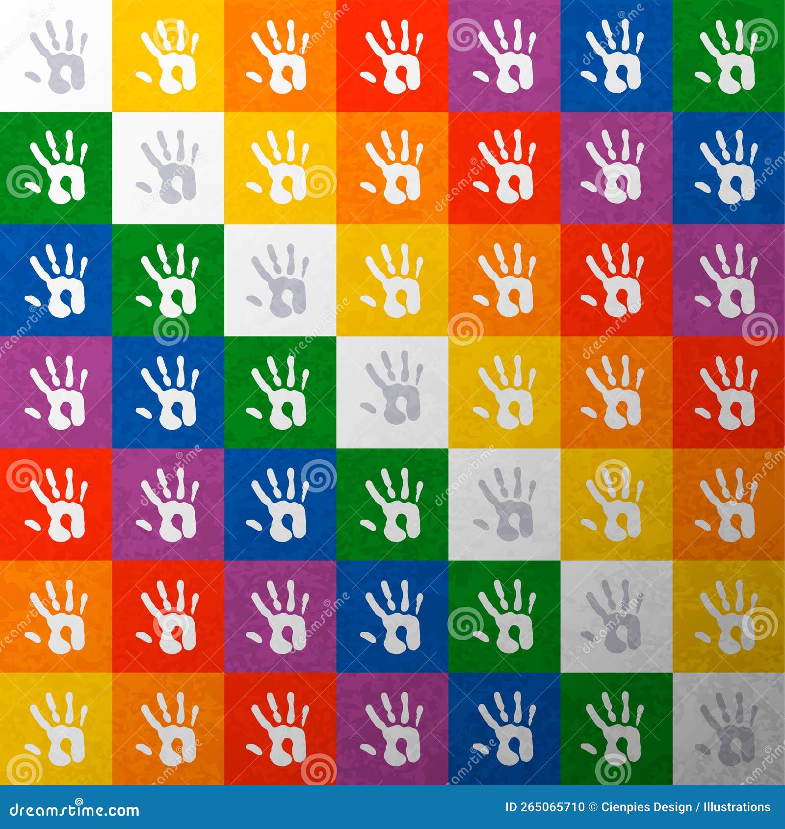 wiphala indian people hand print flag concept