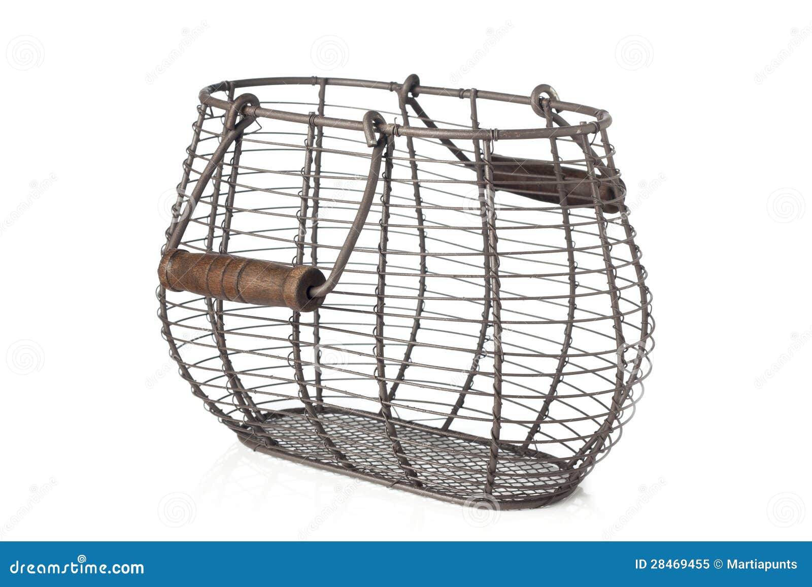 Wire basket for eggs stock image. Image of metal, handles 28469455