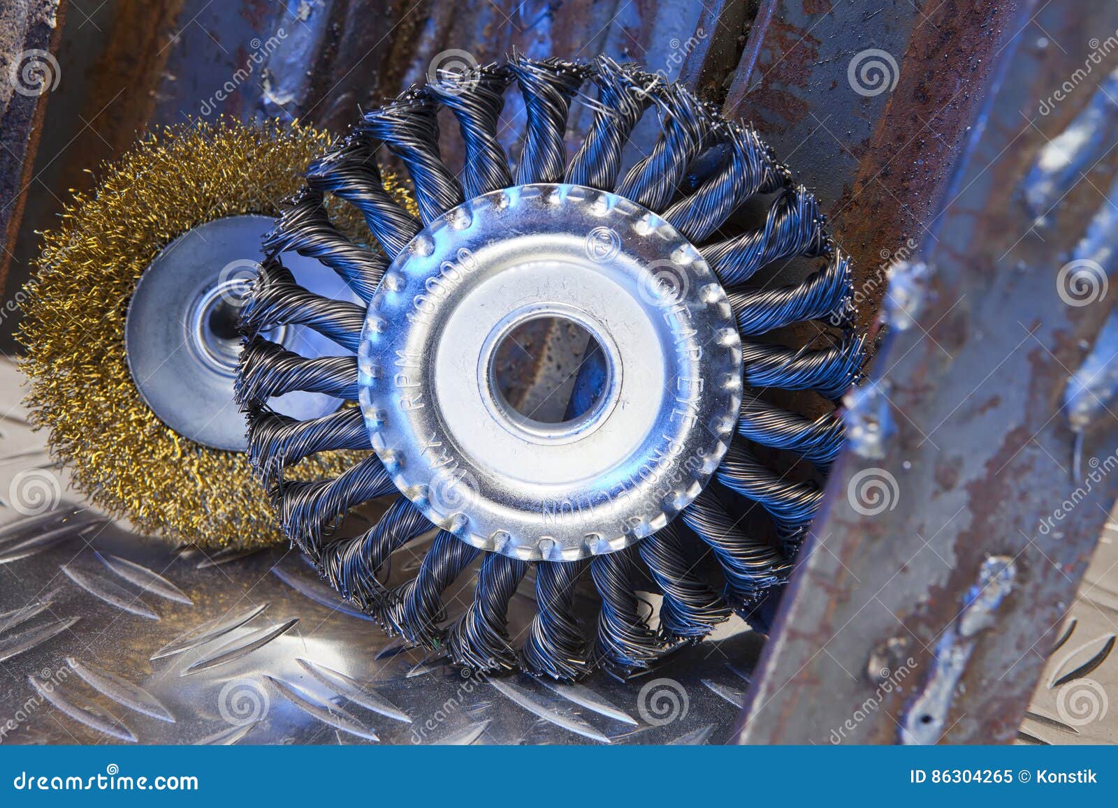 Wire Brush for Mechanical Cleaning of Metal Stock Image Image of