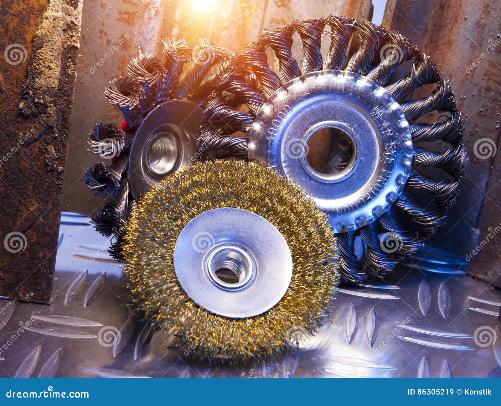 Wire Brush for Mechanical Cleaning of Metal Stock Image Image of