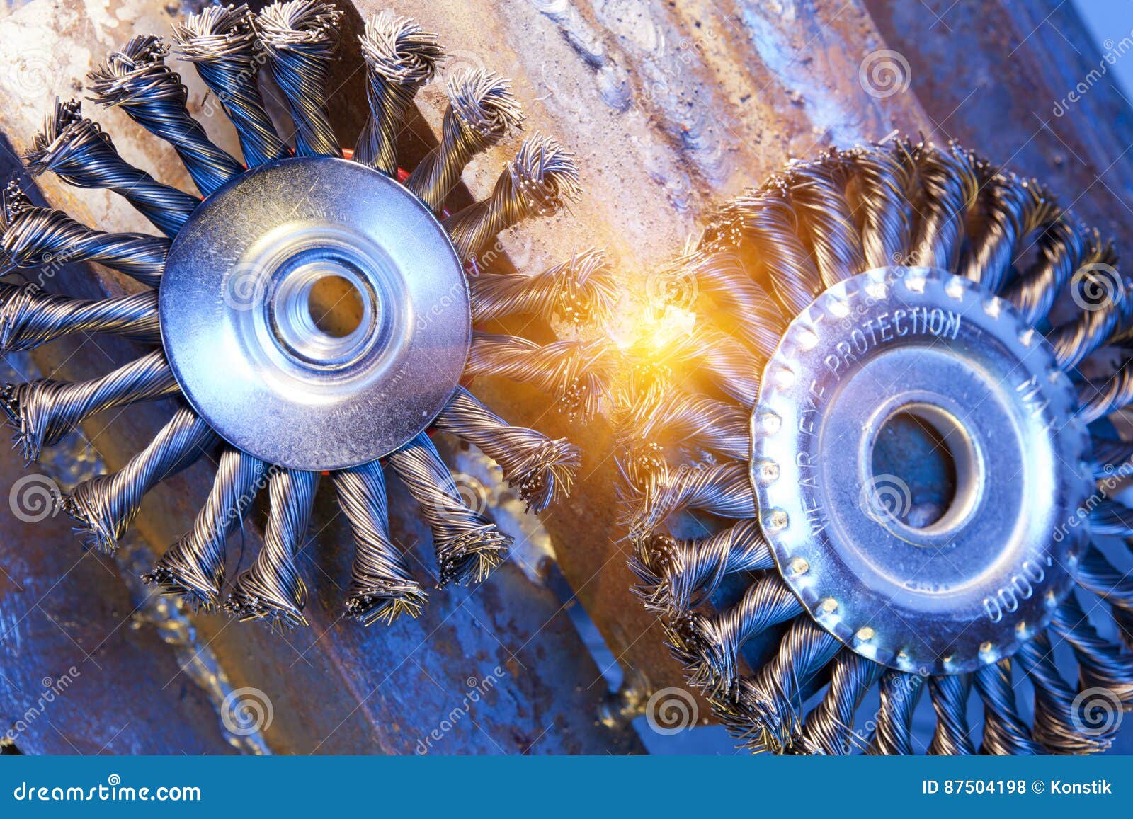 Wire Brush for Mechanical Cleaning of Metal Stock Photo Image of