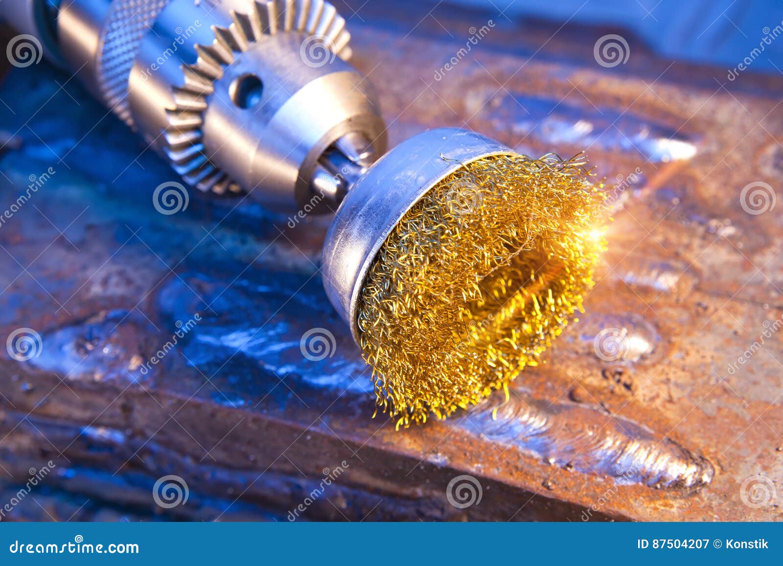 Wire Brush for Mechanical Cleaning of Metal Stock Image Image of