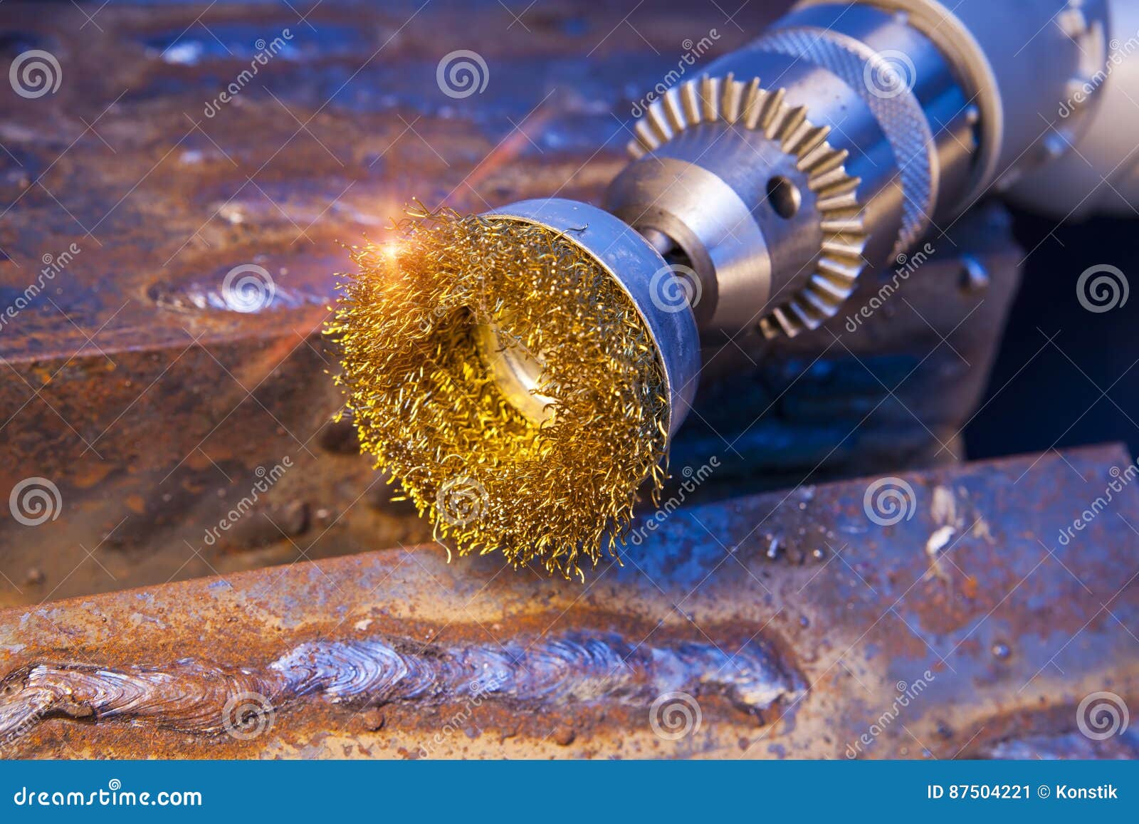 Wire Brush for Mechanical Cleaning of Metal Stock Image Image of
