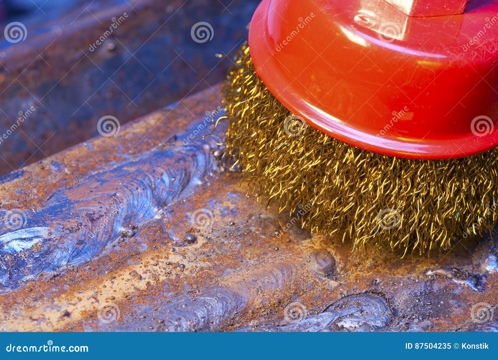 Wire Brush for Mechanical Cleaning of Metal Stock Image Image of