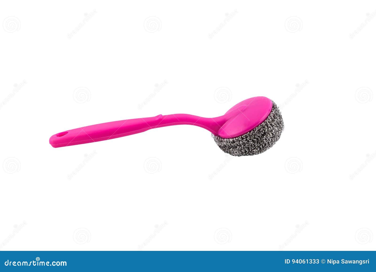 Wire Brush, Steel Wire Wool Scrub Isolated on White Stock Image Image