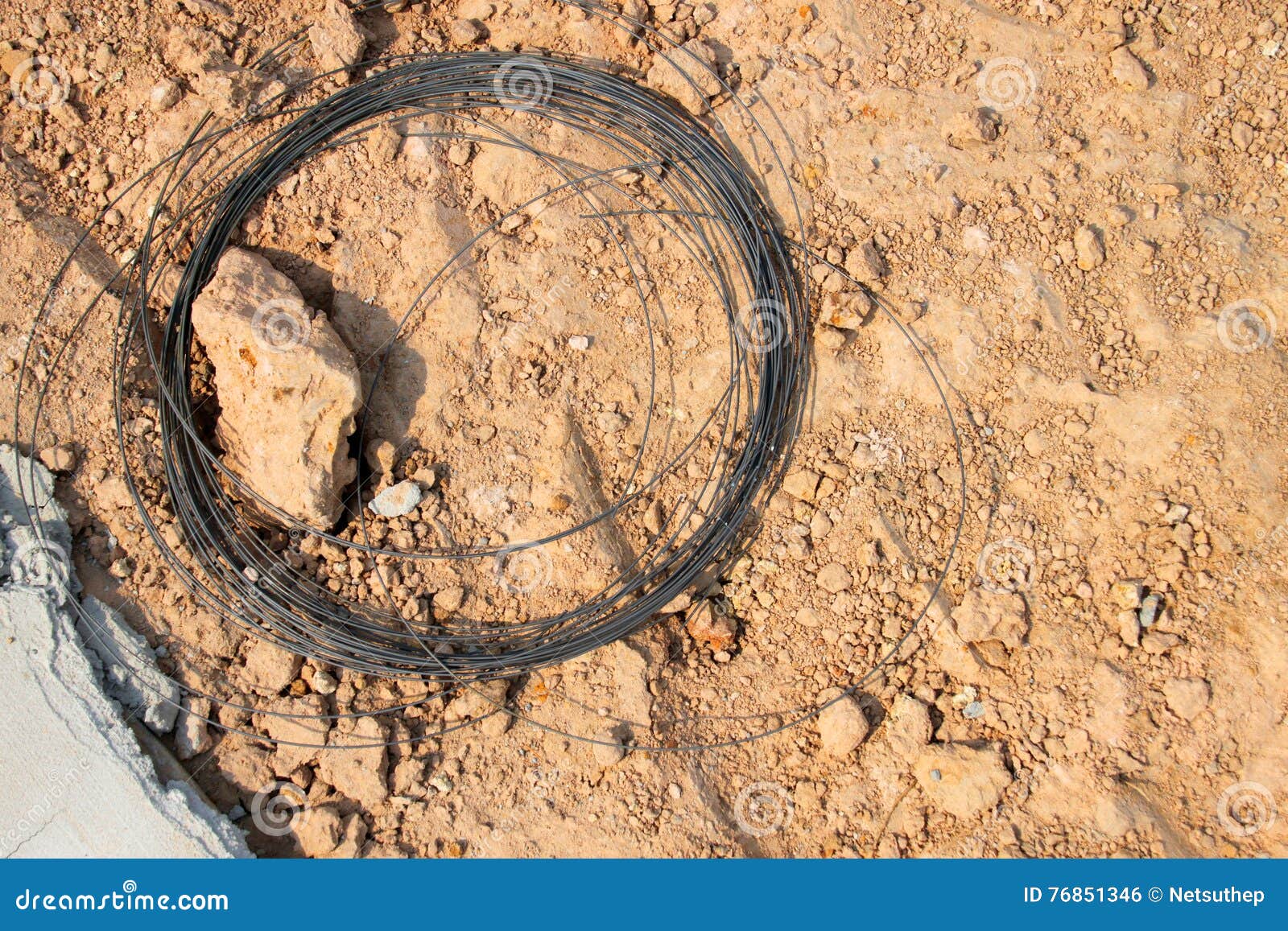 Wire coil stock photo. Image of floor, cement, ground 76851346