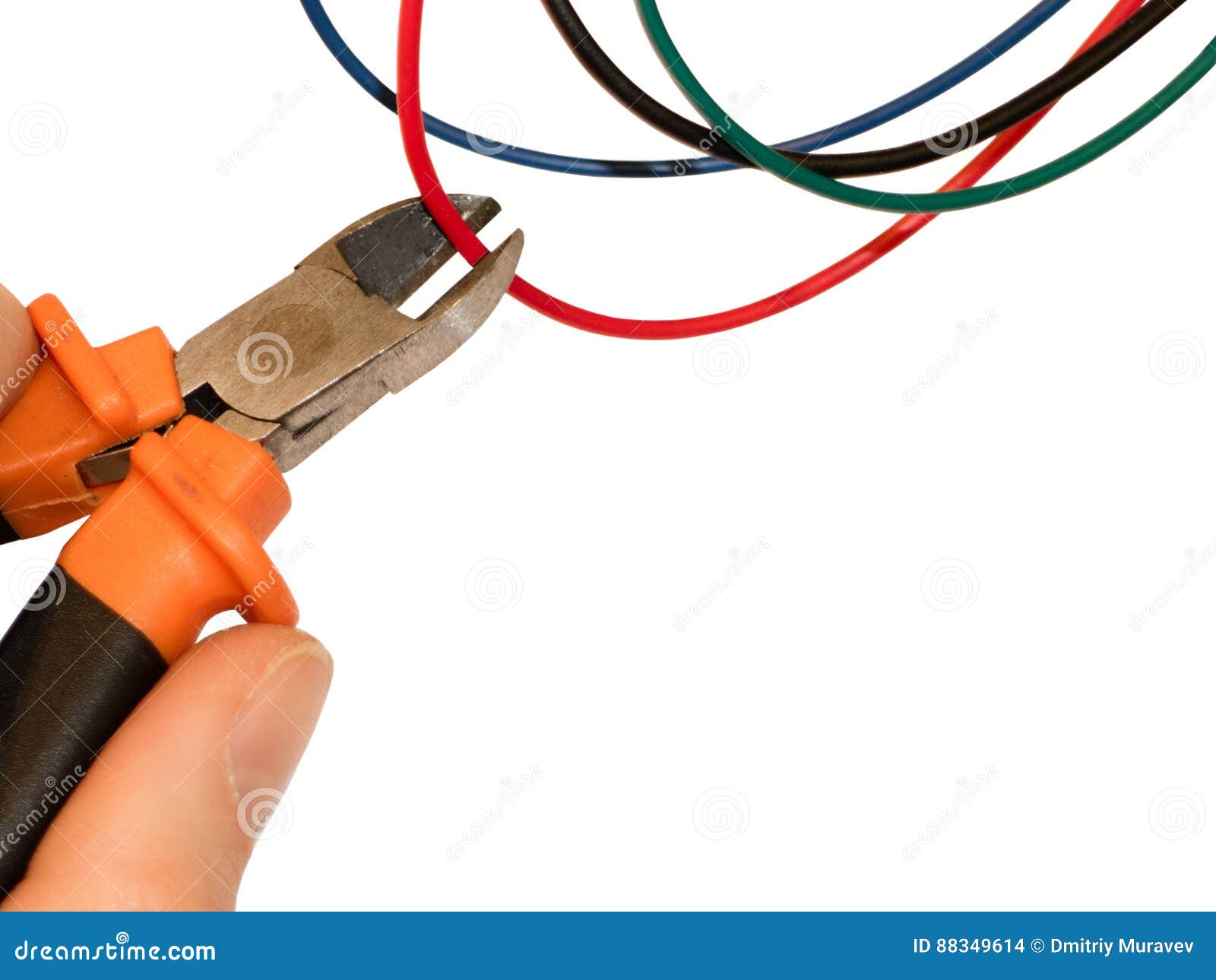 Wire cutting stock photo. Image of danger, handyman, cable 88349614