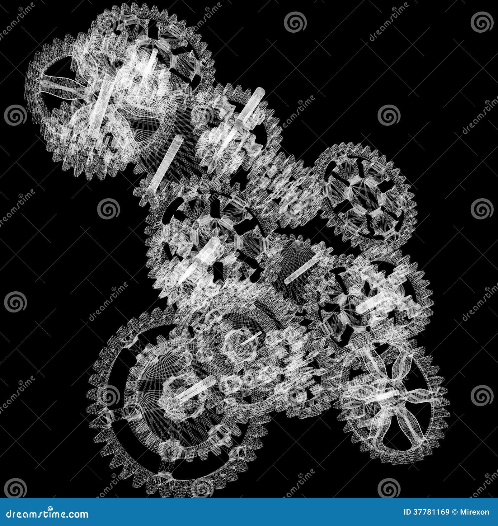 Wire mechanism gears stock illustration. Illustration of equipment