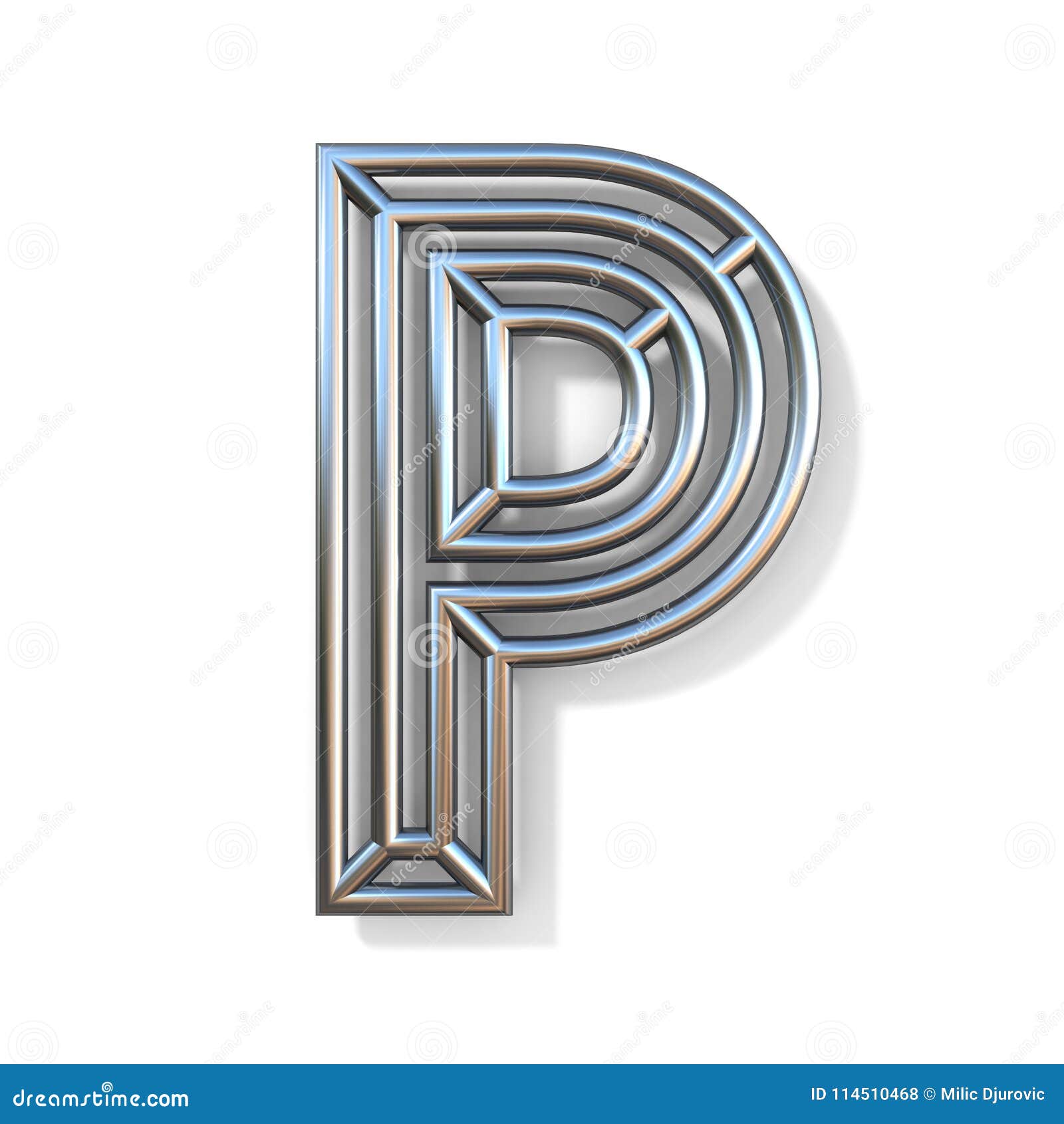 Wire Outline Font Letter P 3D Stock Illustration - Illustration of icon ...