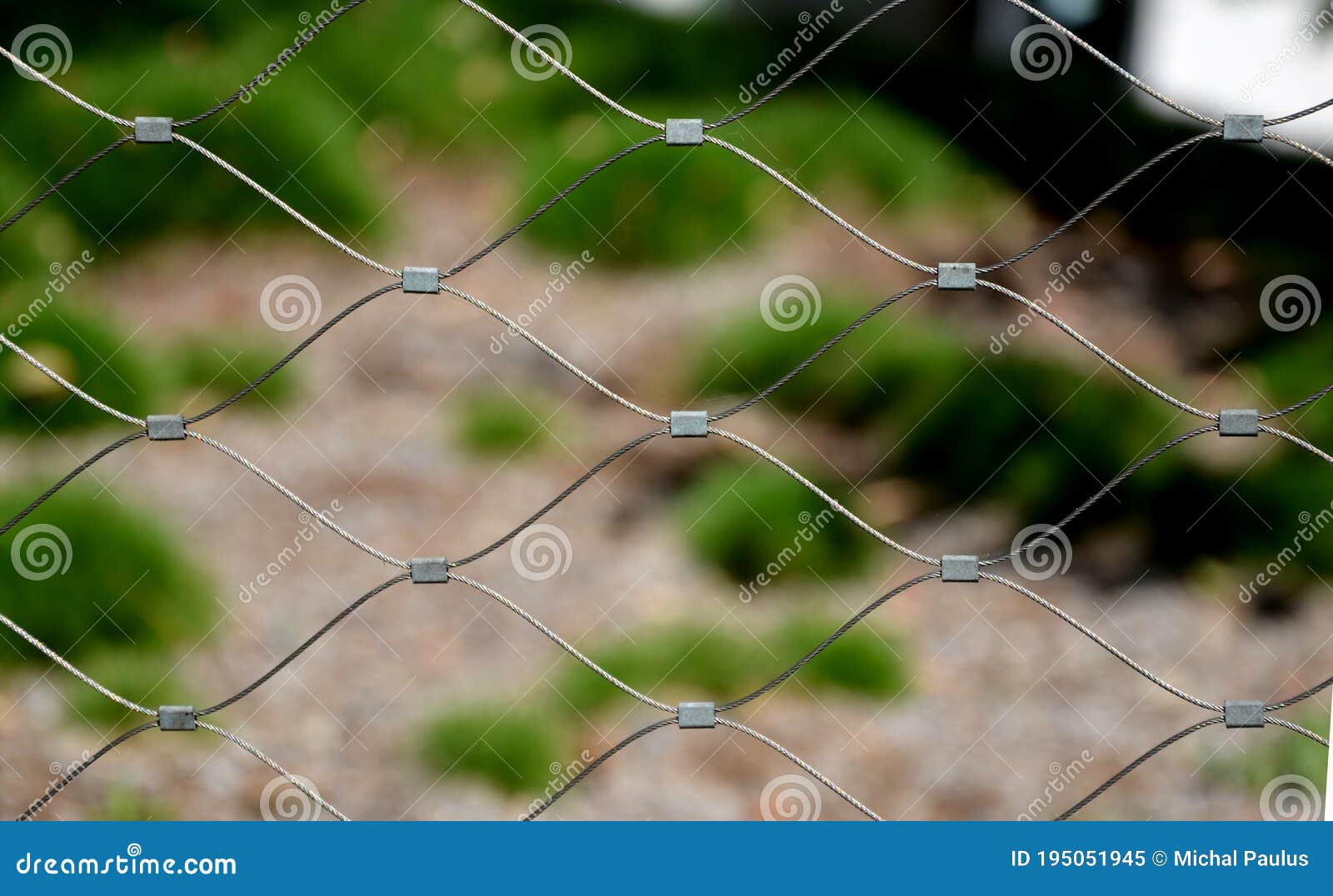 Wire Stainless Steel Net Made Of Ropes Connected By Metal Connectors As ...
