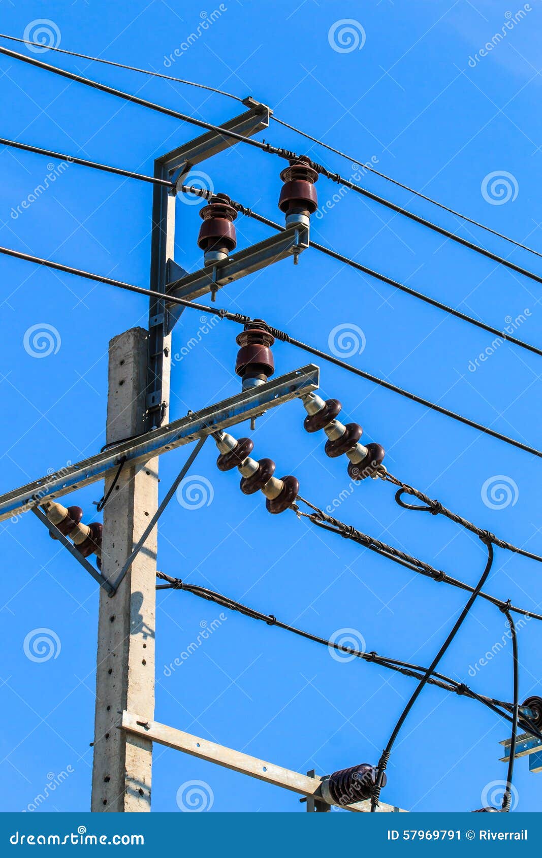 Wire for street light stock image. Image of industrial 57969791
