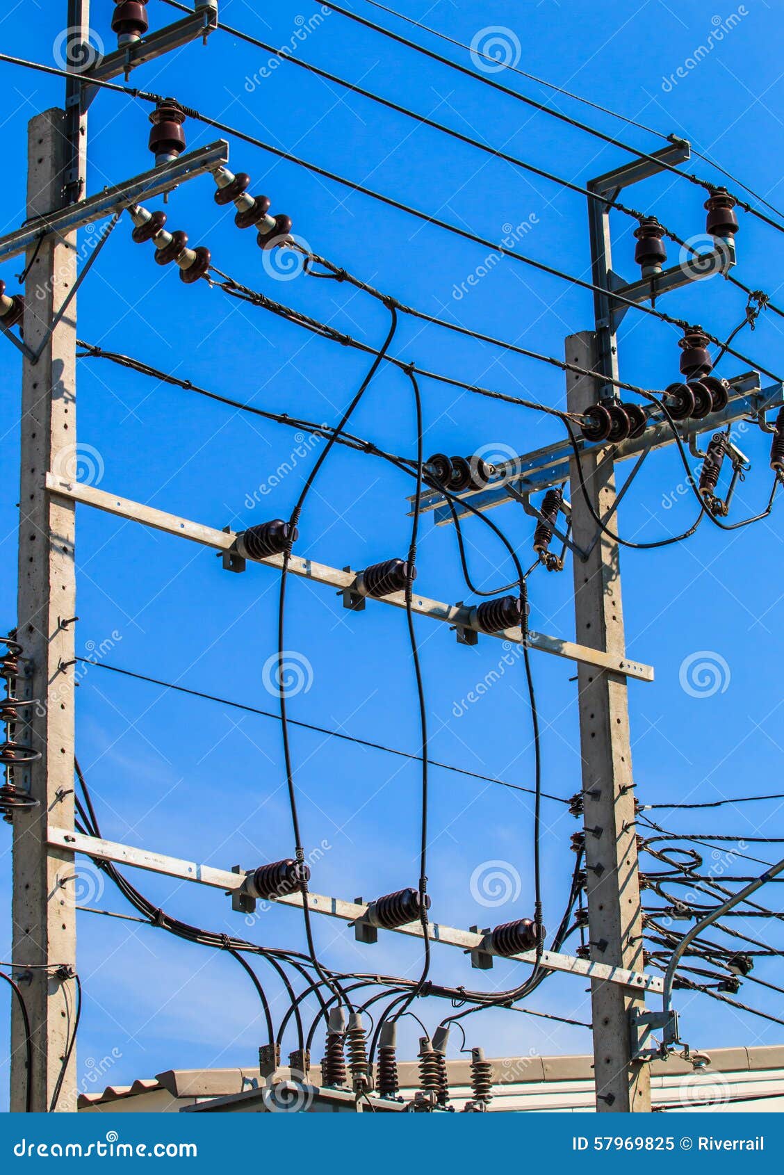 Wire for street light stock image. Image of engineering 57969825