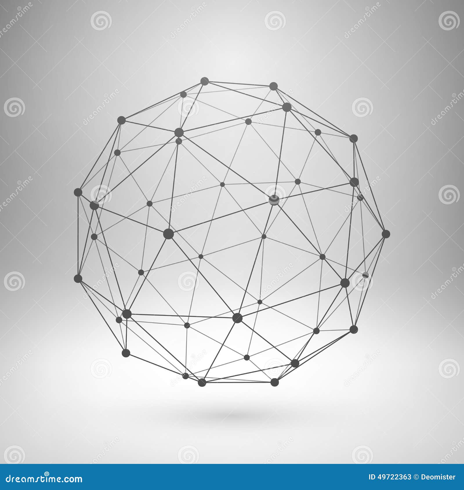 wireframe mesh polygonal sphere