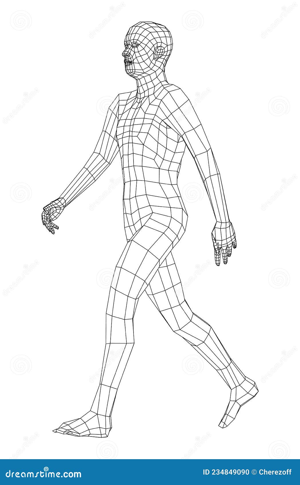 Line Drawing Man Child Walking Stock Photos and Images - 123RF