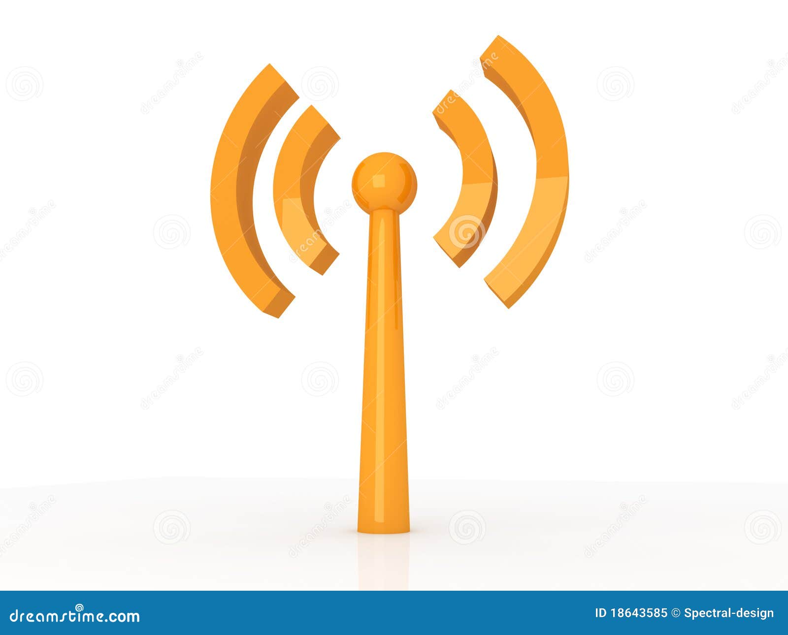 Wireless Antenna stock illustration. Illustration of render 18643585