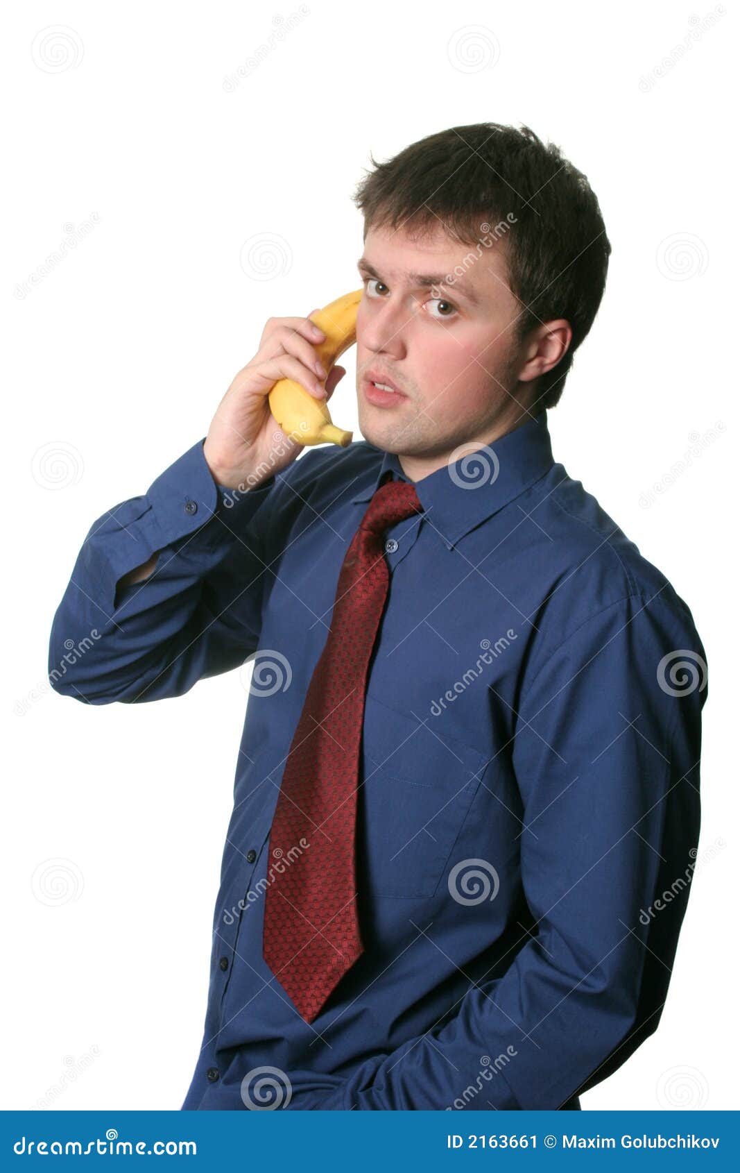 Wireless Banana Phone stock image. Image of hand, telephone 2163661