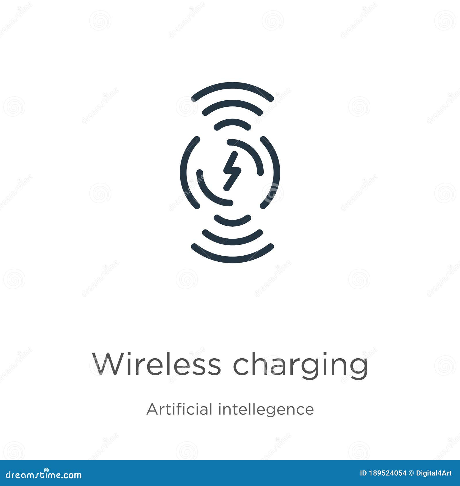 wireless charging icon . trendy flat wireless charging icon from artificial intellegence and future technology collection